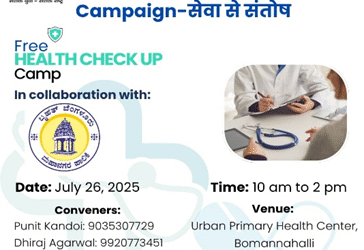 Free Health Camp for the Public and BBMP Workers